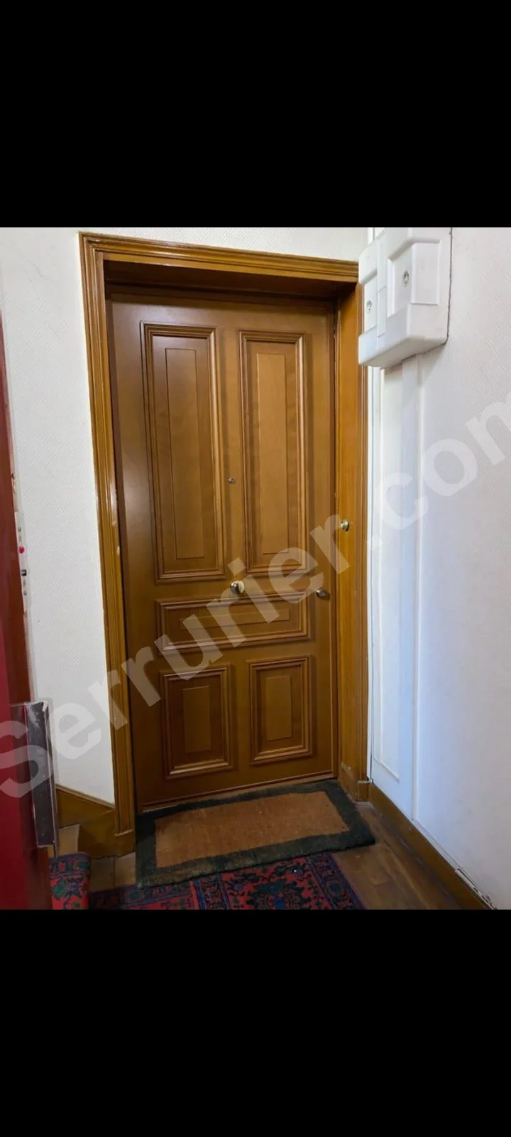 Porte blindée Picard Diamant 10 Decors bois mouluré Haussmannien 5 panneaux Paris 5