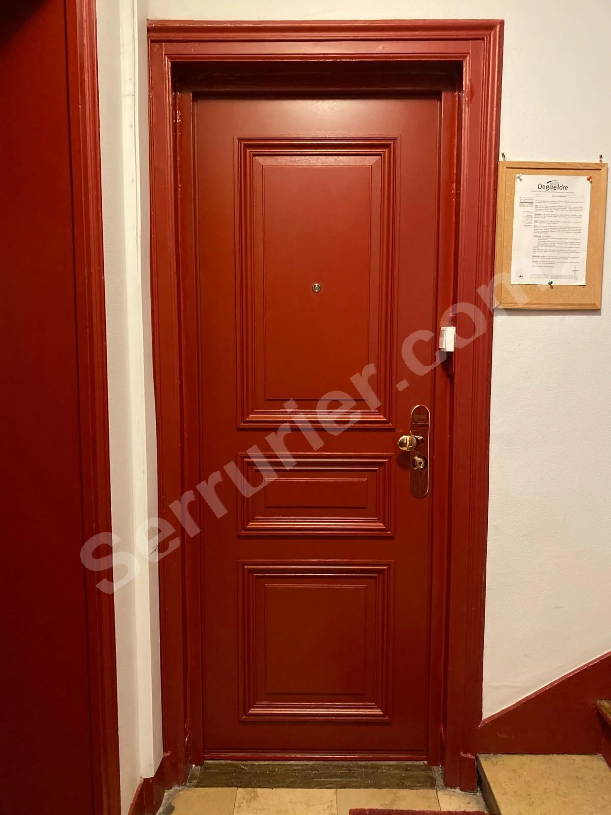 Porte blindée Picard Diamant 20 mouluré 3 panneaux avec medium sur mesure Paris 6